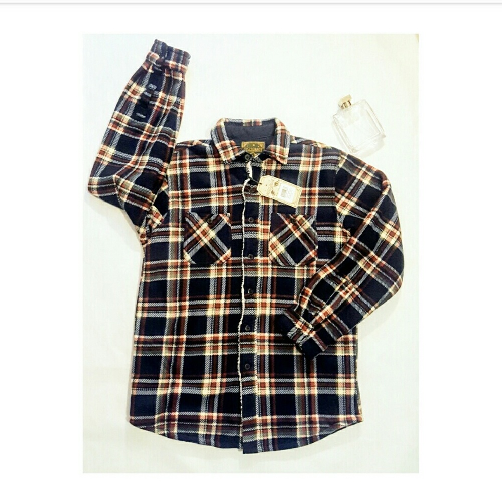 Anchorage flannel fleece lined shirt medium